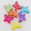 Imitation Wood Acrylic Beads, Mix Color, Butterfly 15x11mm Hole:1.5mm, Sold by Bag
