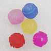 Matte Acrylic Beads, Mix Color, Flower 10mm Hole:2.5mm, Sold by Bag  