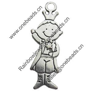 Pendant, Zinc Alloy Jewelry Findings, Lead-free, 17x47mm, Sold by Bag