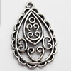 Pendant, Zinc Alloy Jewelry Findings, Lead-free, Teardrop, 20x30mm, Sold by Bag