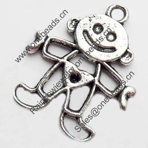 Pendant, Zinc Alloy Jewelry Findings, Lead-free, boy, 22x28mm, Sold by Bag