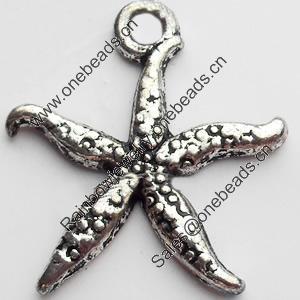 Pendant, Zinc Alloy Jewelry Findings, Lead-free, 16x18mm, Sold by Bag