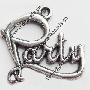 Pendant, Zinc Alloy Jewelry Findings, Lead-free, 20x18mm, Sold by Bag