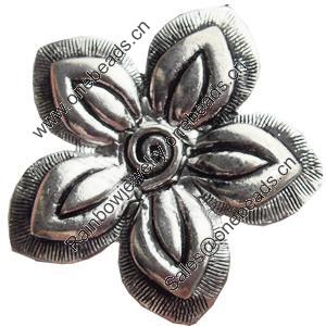 Pendant, Zinc Alloy Jewelry Findings, Lead-free, Flower, 42x44mm, Sold by Bag