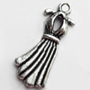 Pendant, Zinc Alloy Jewelry Findings, Lead-free, skirt, 7x23mm, Sold by Bag