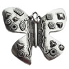 Pendant, Zinc Alloy Jewelry Findings, Lead-free, Butterfly, 52x44mm, Sold by Bag