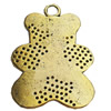 Pendant, Zinc Alloy Jewelry Findings, Lead-free, Bear, 28x42mm, Sold by Bag