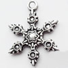 Pendant, Zinc Alloy Jewelry Findings, Lead-free, Snow, 20x23mm, Sold by Bag