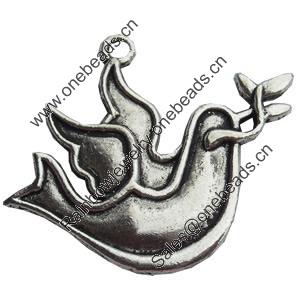 Pendant, Zinc Alloy Jewelry Findings, Lead-free, 34x27mm, Sold by Bag