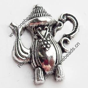 Pendant, Zinc Alloy Jewelry Findings, Lead-free, 16x19mm, Sold by Bag