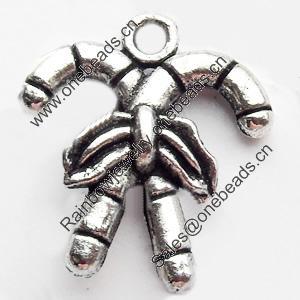 Pendant, Zinc Alloy Jewelry Findings, Lead-free, 17x18mm, Sold by Bag