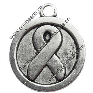 Pendant, Zinc Alloy Jewelry Findings, Lead-free, 20x24mm, Sold by Bag