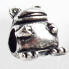 European Style Beads Zinc Alloy Jewelry Findings, Lead-free, 10x14mm Hole:5mm, Sold by Bag