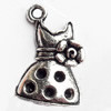 Pendant, Zinc Alloy Jewelry Findings, Lead-free, 14x21mm, Sold by Bag