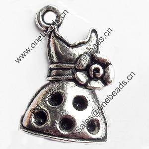 Pendant, Zinc Alloy Jewelry Findings, Lead-free, 14x21mm, Sold by Bag