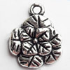 Pendant, Zinc Alloy Jewelry Findings, Lead-free, Flower, 14x17mm, Sold by Bag