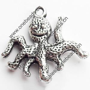 Pendant, Zinc Alloy Jewelry Findings, Lead-free, 20x19mm, Sold by Bag