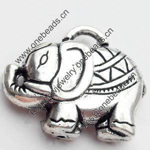 Pendant, Zinc Alloy Jewelry Findings, Lead-free, elephant, 35x30mm, Sold by Bag