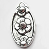 Pendant, Zinc Alloy Jewelry Findings, Lead-free, 12x21mm, Sold by Bag