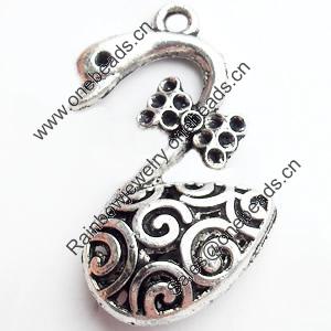 Pendant, Zinc Alloy Jewelry Findings, Lead-free, goose, 20x35mm, Sold by Bag