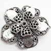 Connector, Zinc Alloy Jewelry Findings, Lead-free, Flower, 50x44mm, Sold by Bag