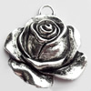 Pendant, Zinc Alloy Jewelry Findings, Lead-free, Flower, 34x36mm, Sold by Bag