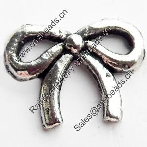 Connector, Zinc Alloy Jewelry Findings, Lead-free, Bowknot, 10x8mm, Sold by Bag