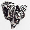 European Style Beads Zinc Alloy Jewelry Findings, Lead-free, 13x11mm Hole:4.5mm, Sold by Bag