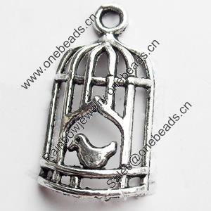Pendant, Zinc Alloy Jewelry Findings, Lead-free, 14x26mm, Sold by Bag