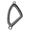 Zinc Alloy Pendant Settings, Lead-free, Outside diameter:27x50mm Inside diameter:24x39mm, Sold by Bag