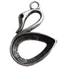 Zinc Alloy Pendant Settings, Lead-free, Outside diameter:32x48mm Inside diameter:29x20mm, Sold by Bag