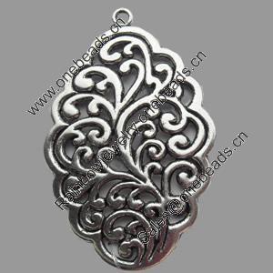 Pendant, Zinc Alloy Jewelry Findings, Lead-free, 39x53mm, Sold by Bag