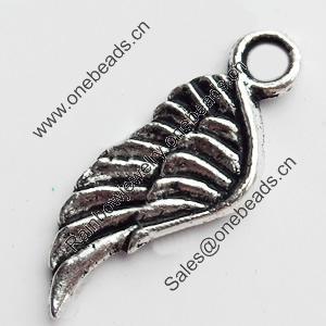 Pendant, Zinc Alloy Jewelry Findings, Lead-free, 9x21mm, Sold by Bag