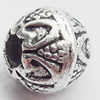 Beads, Zinc Alloy Jewelry Findings, Lead-free, 8x9mm, Sold by Bag