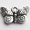 Pendant, Zinc Alloy Jewelry Findings, Lead-free, Butterfly, 15x9mm, Sold by Bag