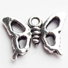 Pendant, Zinc Alloy Jewelry Findings, Lead-free, Butterfly, 17x12mm, Sold by Bag