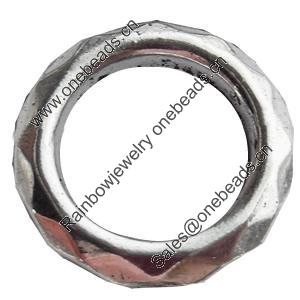Donut, Zinc Alloy Jewelry Findings, Lead-free, 22mm, Sold by Bag