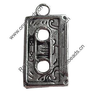 Pendant, Zinc Alloy Jewelry Findings, Lead-free, 23x12mm, Sold by Bag
