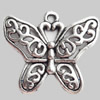 Pendant, Zinc Alloy Jewelry Findings, Lead-free, Butterfly, 29x23mm, Sold by Bag