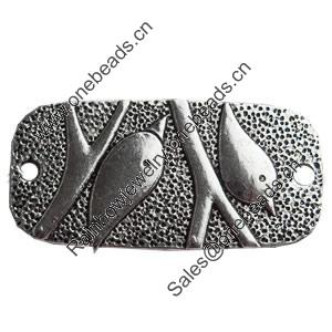 Connector, Zinc Alloy Jewelry Findings, Lead-free, 38x18mm, Sold by Bag