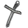 Pendant, Zinc Alloy Jewelry Findings, Lead-free, Cross, 23x35mm, Sold by Bag