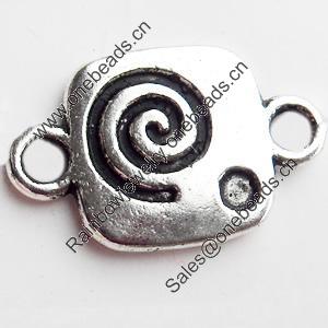Connector, Zinc Alloy Jewelry Findings, Lead-free, 19x12mm, Sold by Bag