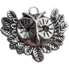 Pendant, Zinc Alloy Jewelry Findings, Lead-free, 33x29mm, Sold by Bag