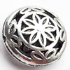 Hollow Bali Beads Zinc Alloy Jewelry Findings, Lead-free, 17mm, Hole:1.5mm, Sold by Bag