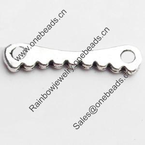 Connector, Zinc Alloy Jewelry Findings, Lead-free, 19x4mm, Sold by Bag