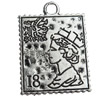 Pendant, Zinc Alloy Jewelry Findings, Lead-free, 18x25mm, Sold by Bag