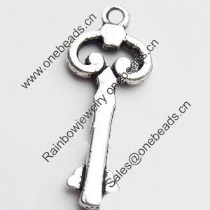 Pendant, Zinc Alloy Jewelry Findings, Lead-free, 9x25mm, Sold by Bag