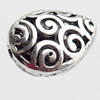 Hollow Bali Beads Zinc Alloy Jewelry Findings, Lead-free, 20x14mm, Hole:1.5mm, Sold by Bag