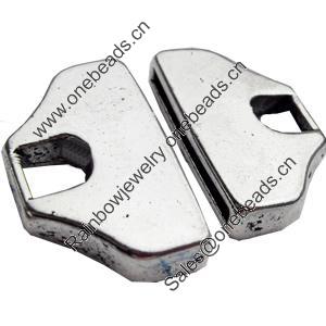 Clasps Zinc Alloy Jewelry Findings Lead-free, 17x28mm, Hole length:24mm, Sold by Bag 