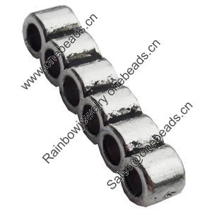 Connector, Zinc Alloy Jewelry Findings, Lead-free, 5x27mm, Hole:3mm, Sold by KG